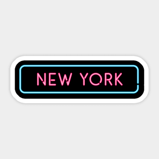 New York Neon Sticker